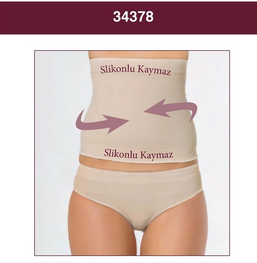 Kademeli Kompresyonlu Dikişsiz Bel Korse Miss Fit 34378 - Ten