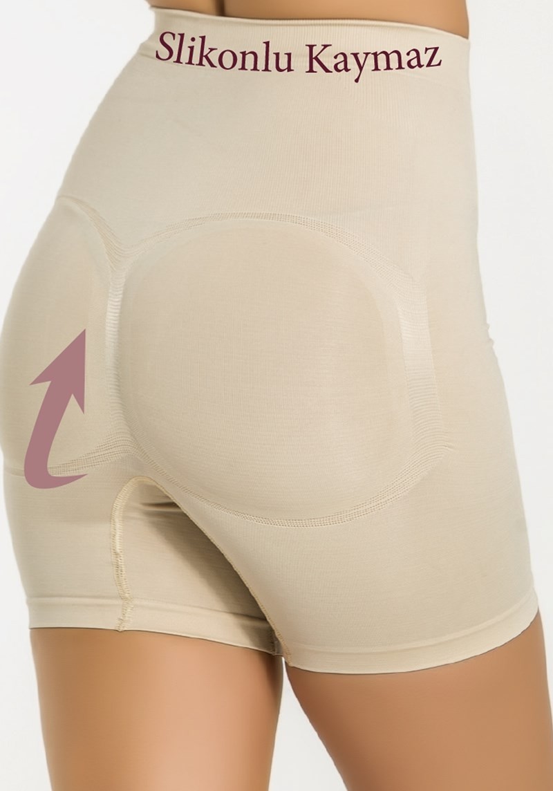 Silikonlu Kaymaz Korse Boxer Miss Fit 34312 - Ten