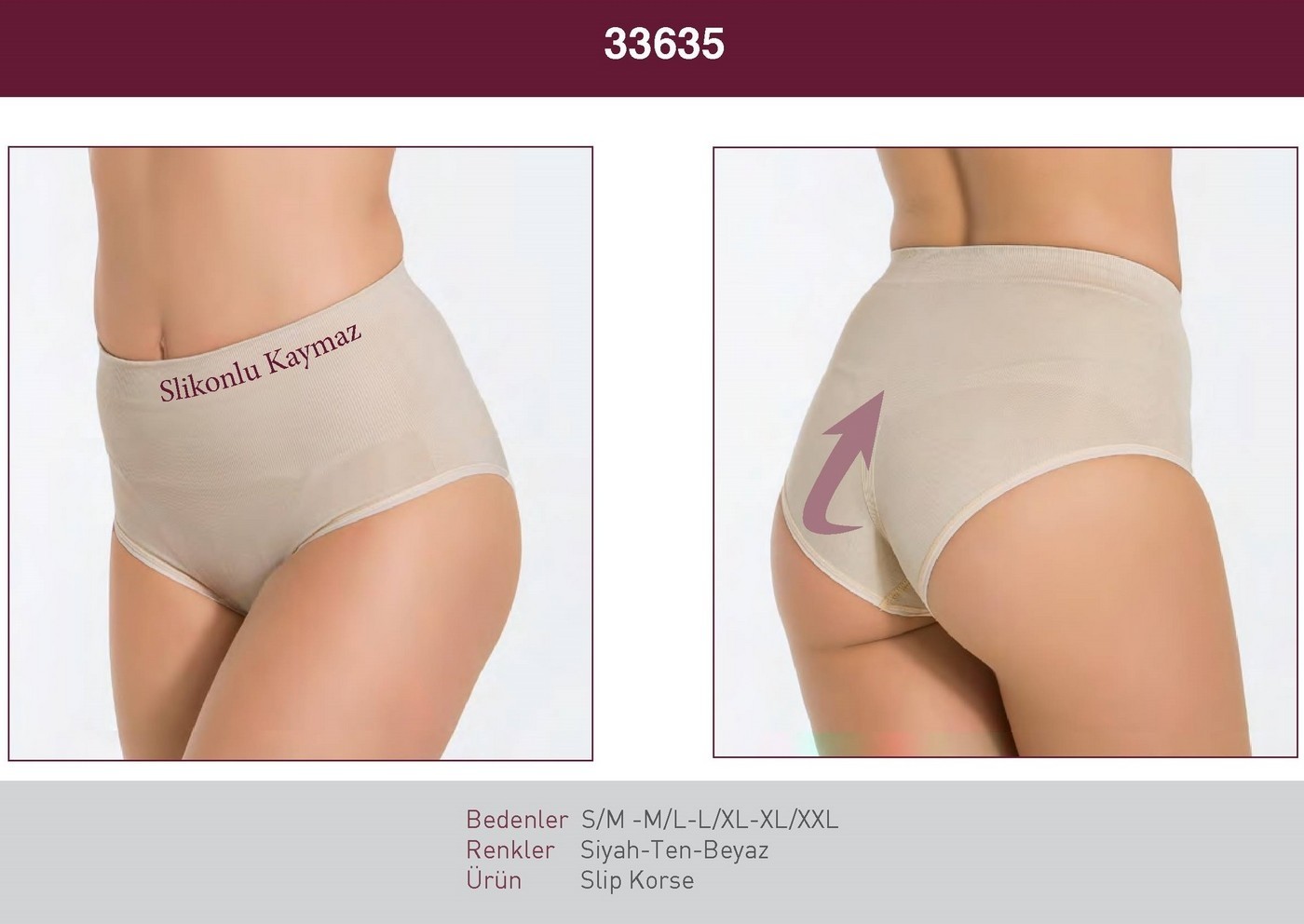 Kademeli Kompresyon Kaymaz Korse Miss Fit 33635 - Ten