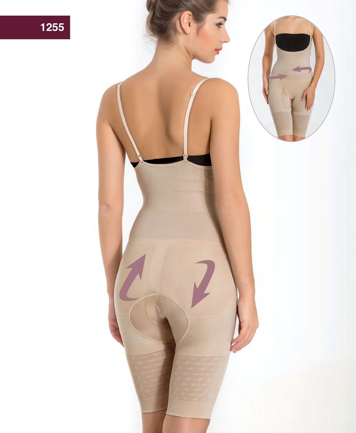 Kademeli Kompresyonlu Body Korse Miss Fit 1255 - Ten