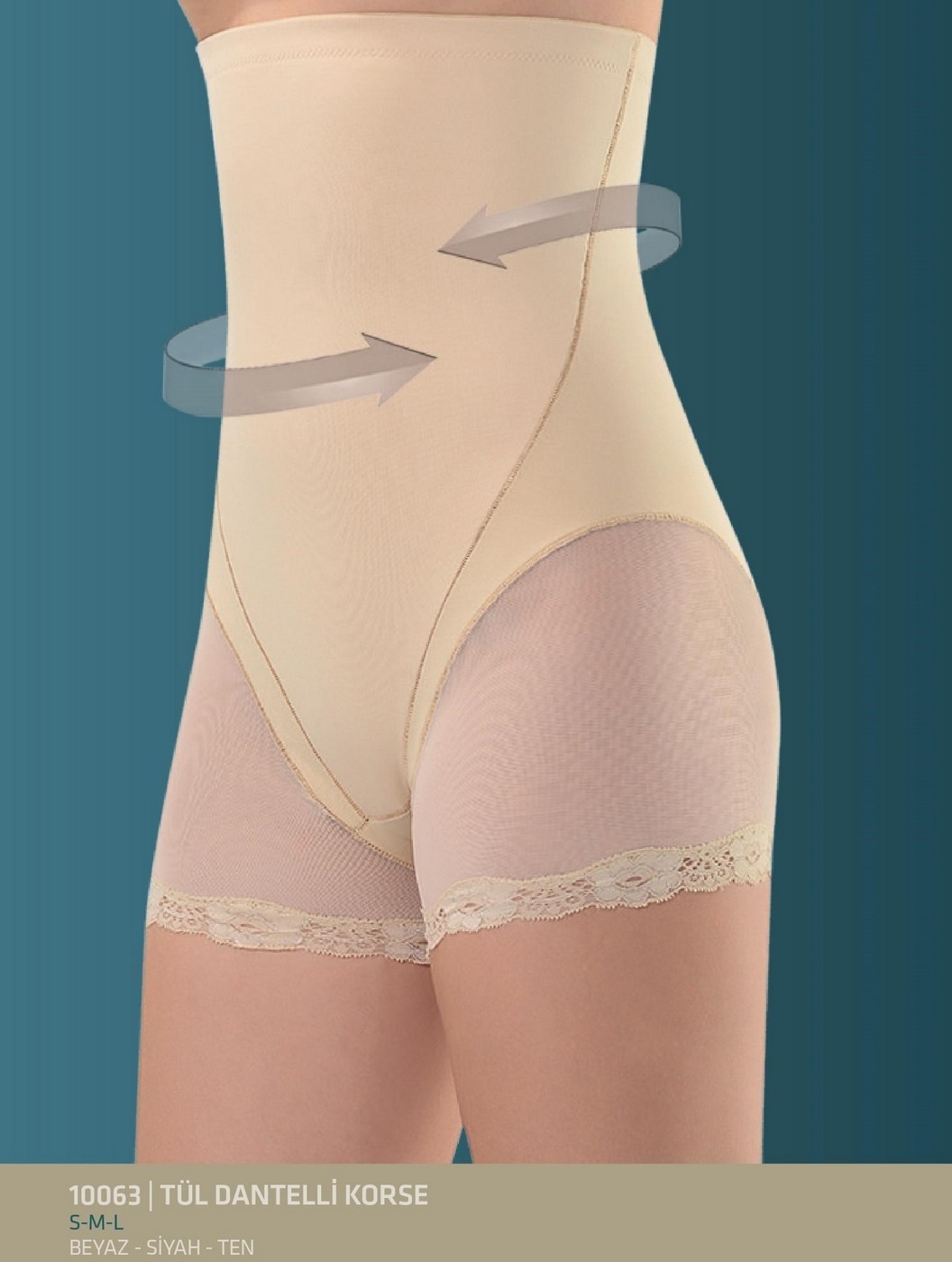 NBB Dikişsiz Yapı ve Kademeli Kompresyonlu Korse NBB 10063 - Görsel 2