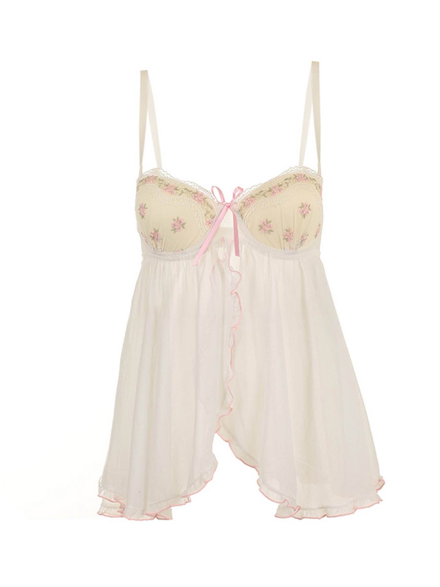 NBB Pamuklu Elastan Straplez Kaplı Gecelik NBB 3221 - Görsel 2