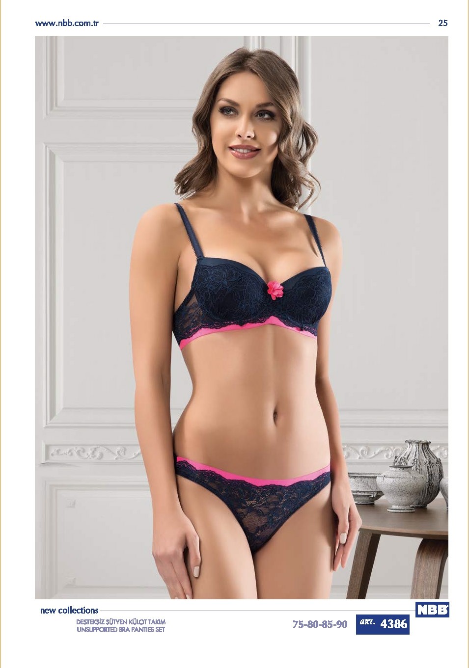NBB Dantelli Astar Kaplı Sütyen Külot Takımı NBB 4386 - Görsel 7