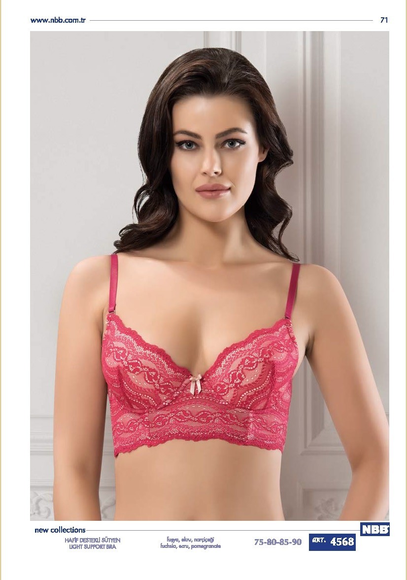 Hafif Destekli Balenli Sütyen NBB 4568 - Fuşya