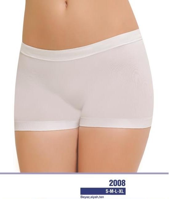 Dikişsiz Mini Şort Toparlayıcı NBB 2008 - Beyaz