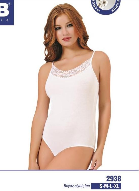 NBB Pamuklu Dantelli İp Askılı Body NBB 2938 - Görsel 2