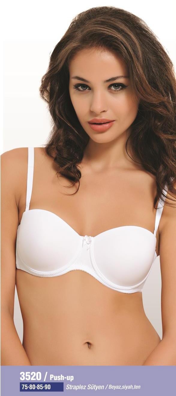 Mikro Sırtı Şeffaf Silikonlu Sütyen Le Jardin 7043 - Beyaz