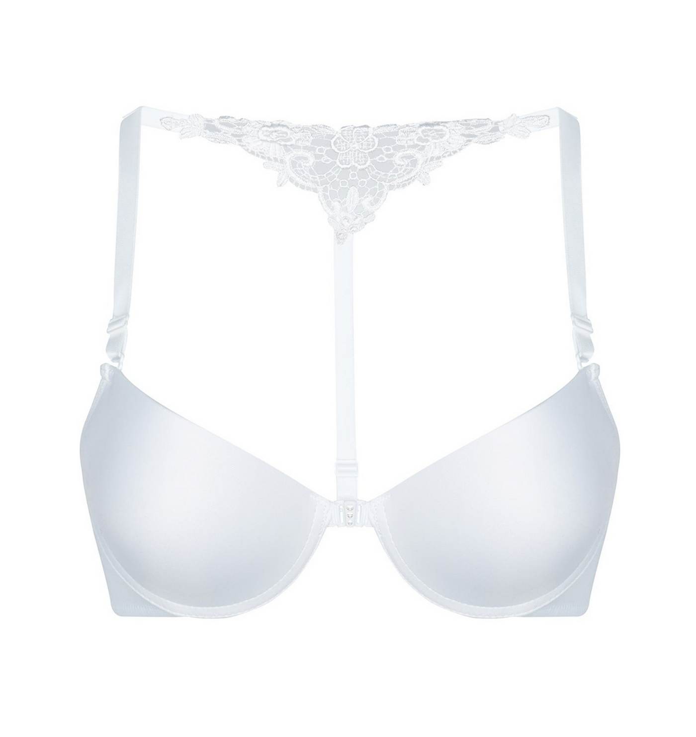 Dantel İşlemeli Düşük Kap Sütyen NBB 3190 - Beyaz