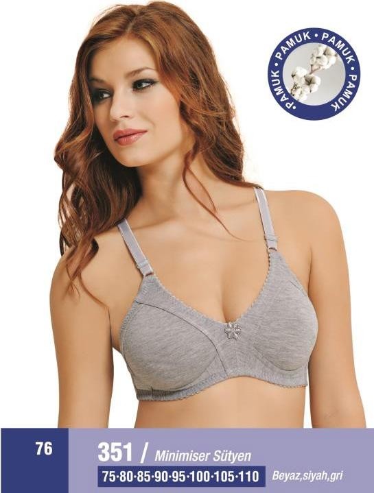 Tam Kap Toparlayıcı Sütyen NBB 351 - Gri