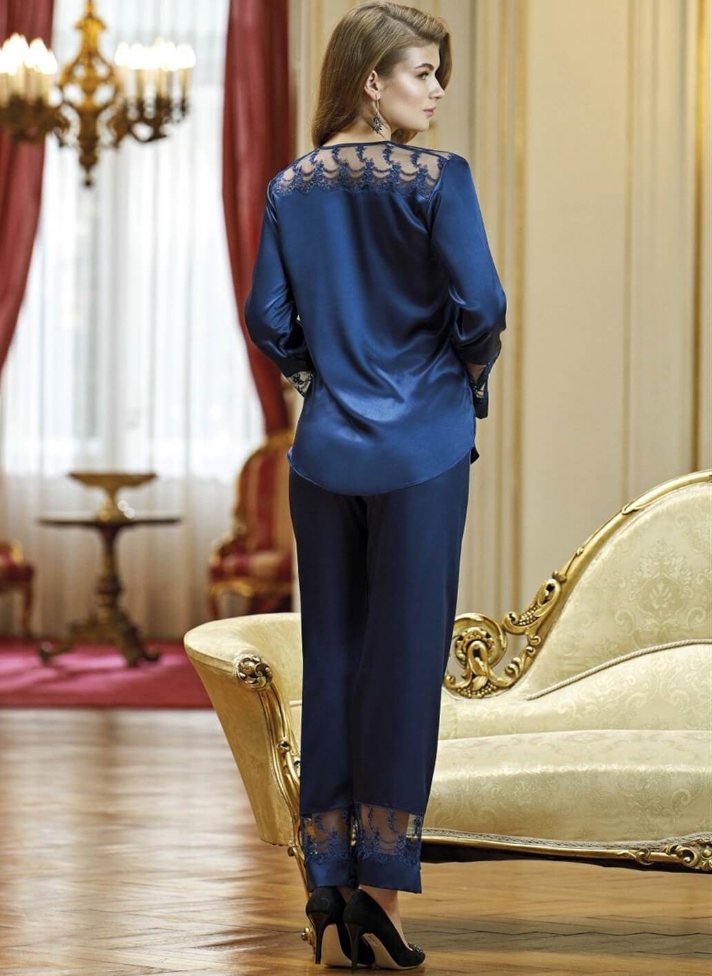 Nurteks Saten Düğmeli Kadın Pijama Takımı Nurteks 5691 - Görsel 2