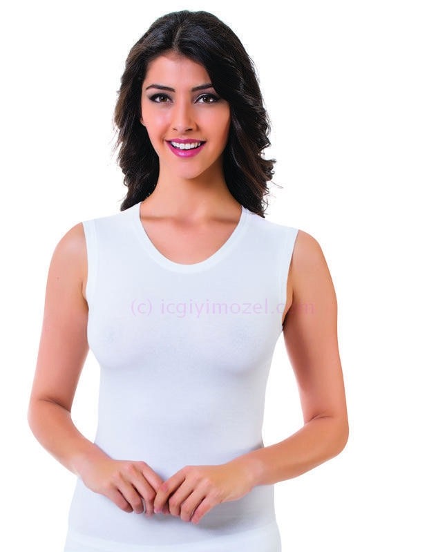 Pamuklu Kolsuz Atlet Öztaş 2653 - Beyaz
