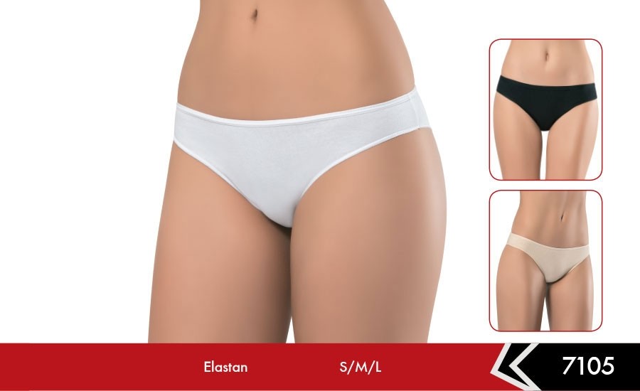 Pamuklu Dikişsiz Slip Külot Erdem 7105 - Beyaz