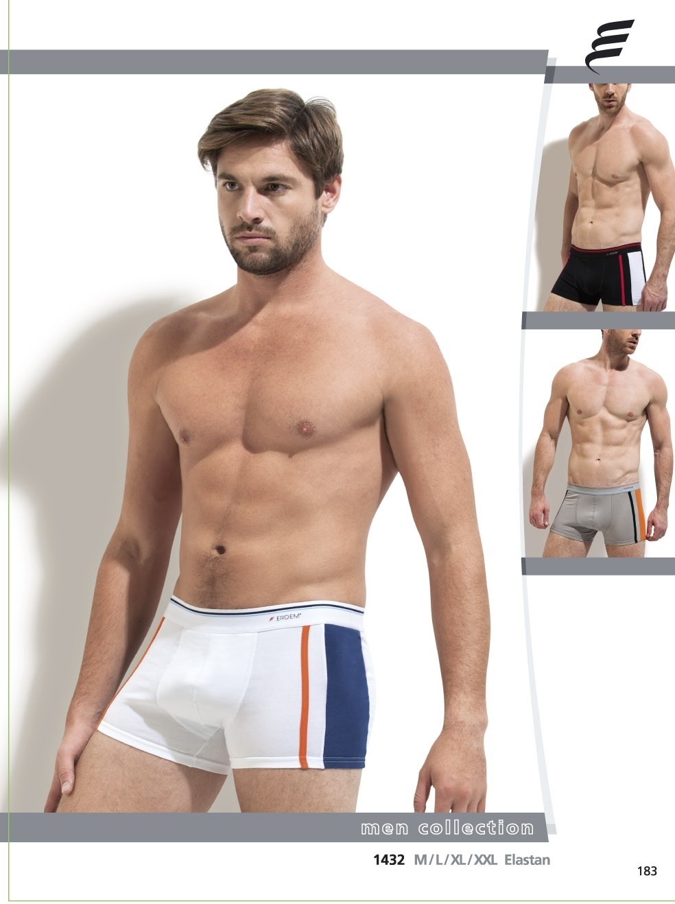 Pamuklu Esnek Bel Boxer Erdem 1432 - Beyaz