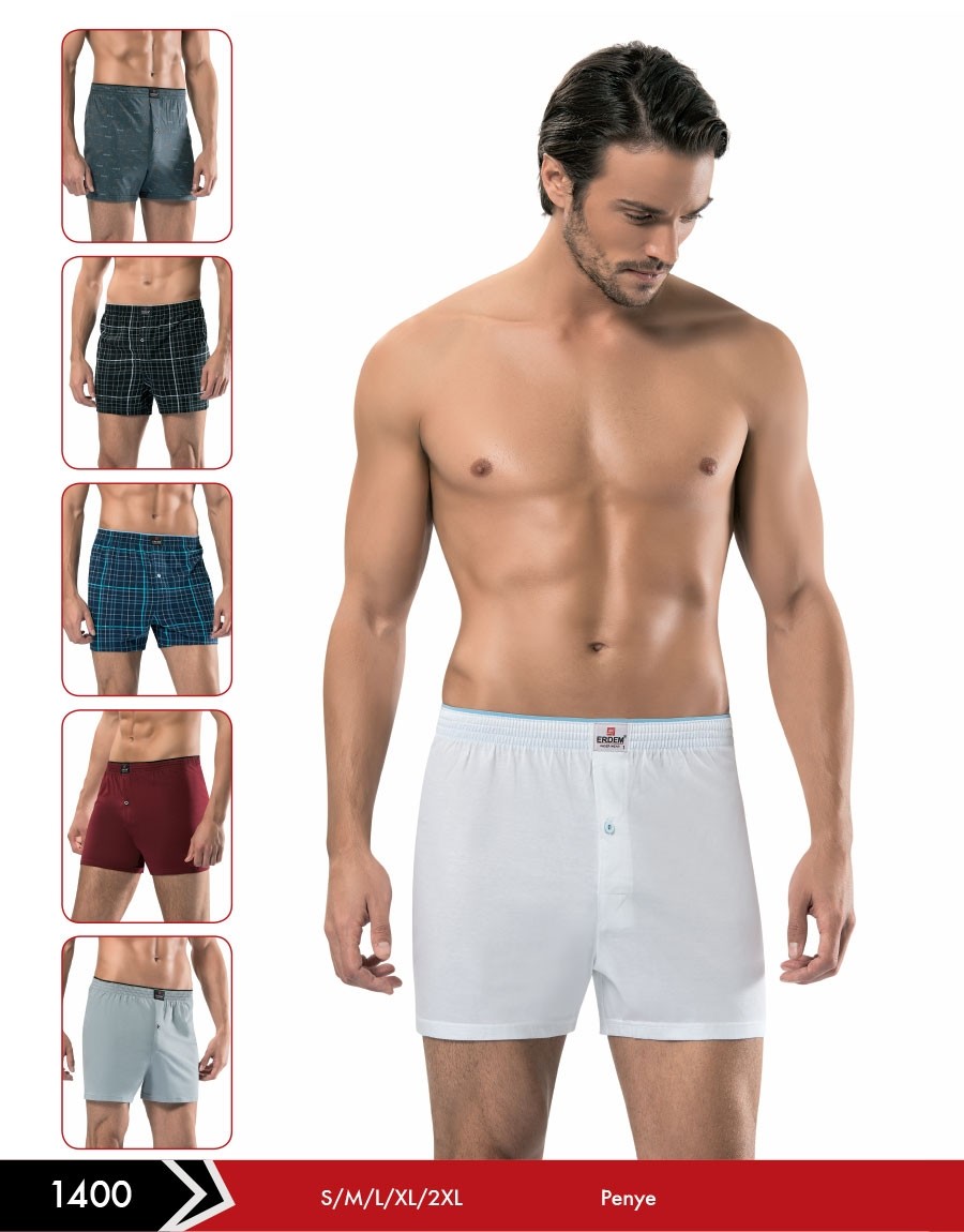 Erdem Pamuklu Esnek Bel Lastiği Erkek Boxer Erdem 1400 - Görsel 8