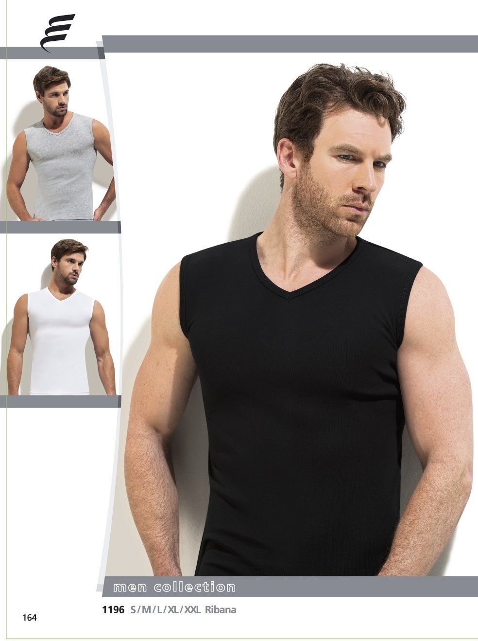 Ribana Kolsuz V Yaka Erkek Atlet Erdem 1196 - Siyah