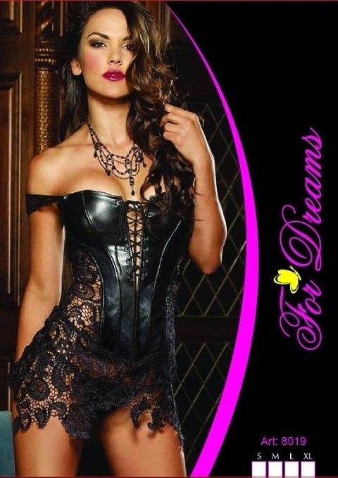 For Dreams Dantel Detaylı Sırtı Fermuarlı Fantezi Giyim For Dreams 8019