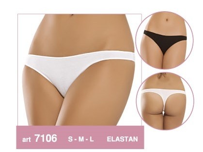 İnce Arka Kesim Tanga Bikini Külot Erdem 7106 - Beyaz