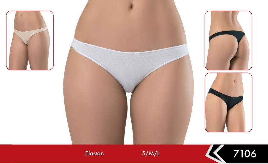 İnce Arka Kesim Tanga Bikini Külot Erdem 7106 - Beyaz