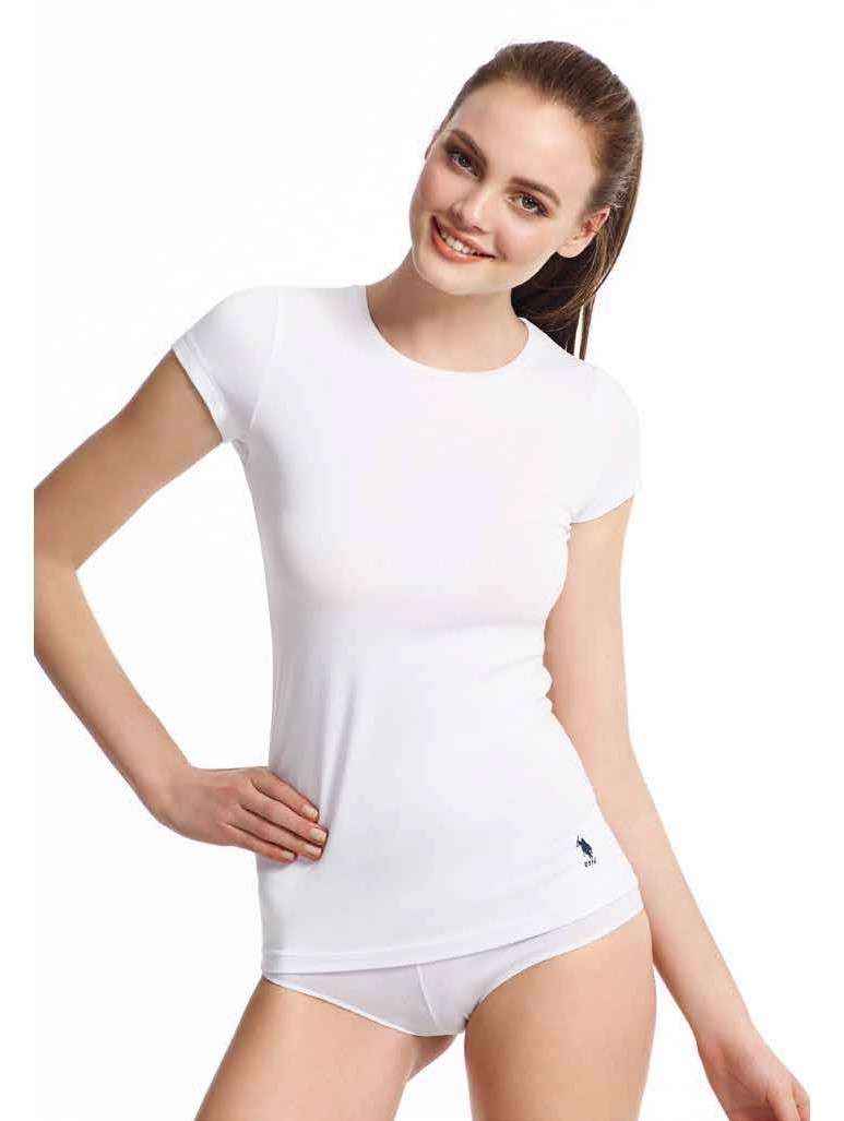 Pamuklu Kısa Kollu Body Us. POLO Assn. 66002 - Beyaz