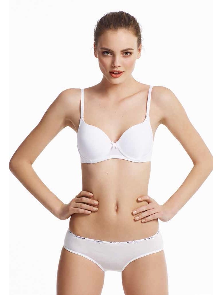 Yüksek Bel Pamuklu Slip Külot 5'li Us. POLO Assn. 67002 - Siyah-Beyaz-Ten-Somon-Kırmızı