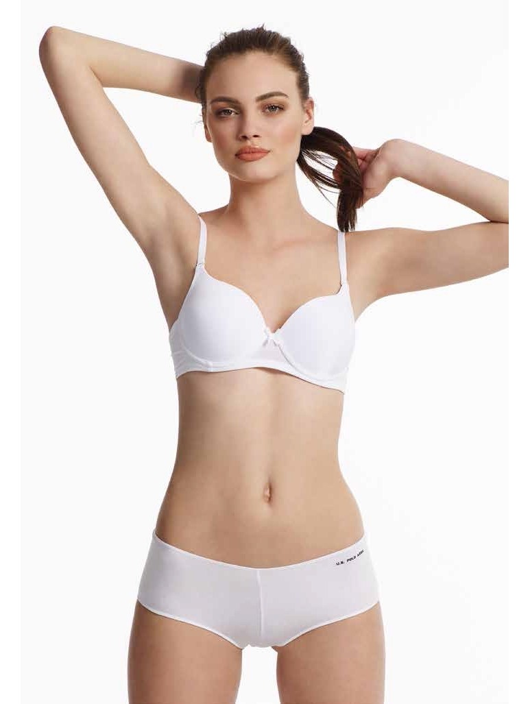 Pamuklu Uzun Paça Kadın Boxer Us. POLO 67004 - Siyah-Beyaz-Ten-Somon-Kırmızı