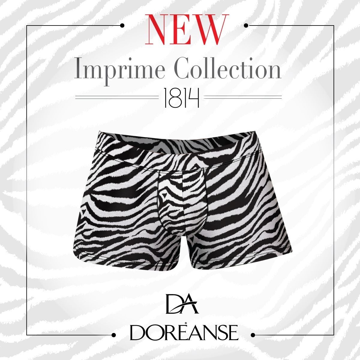 Zebra Baskılı Modal Pamuk Boxer Trunk Doreanse 1814 - Baskılı