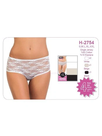 Dantelli Yüksek Bel Külot Bayan Öztaş 2754 - 2