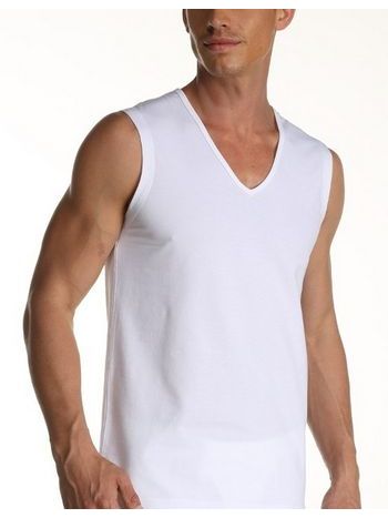 Pamuklu Elastanlı V Yaka Kolsuz Atlet Çift Kaplan 924