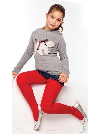 Yüksek Pamuklu Desenli Külotlu Çorap Daymod 2126004