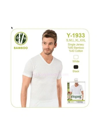 Bambu V Yaka Erkek Atlet Siyah Öztaş 1933 - 2