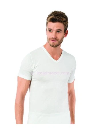 Bambu V Yaka Erkek Atlet Siyah Öztaş 1933