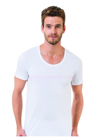 Pamuklu Açık Yaka Bisiklet Atlet Öztaş 1091