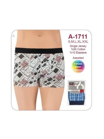 Baskılı Pamuklu Esnek Boxer Öztaş 1711 - 2