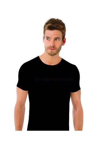 Koton Siyah Sıfır Yaka Erkek Atlet Öztaş 1067