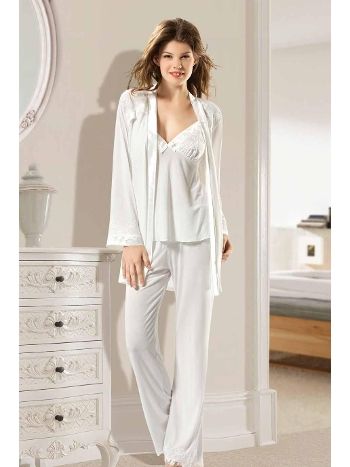 Yumuşak Pamuklu Uzun Kuşaklı Sabahlık XSES 2030