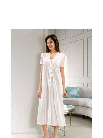 Saten Kuşak Detaylı Uzun Sabahlık XSES 2370 - 2