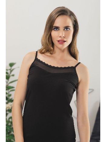 Pamuklu Likralı Beyaz Kadın Atlet HMD 2438