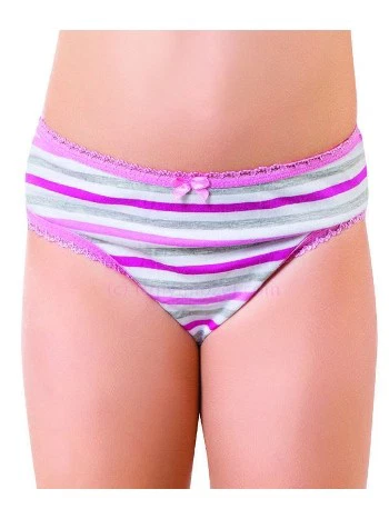 Baskılı ve Düz Desenli Kız Çocuk Külot  Öztaş 4152