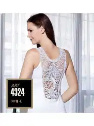 Pamuklu Dikişsiz Geniş Askılı Atlet Lady 4324