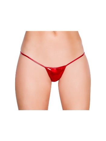 Merry See Kırmızı Deri Görünümlü Tanga