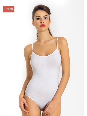 Dikişsiz İnce Askılı Body Polyamid Elastan Miss Fit 1903