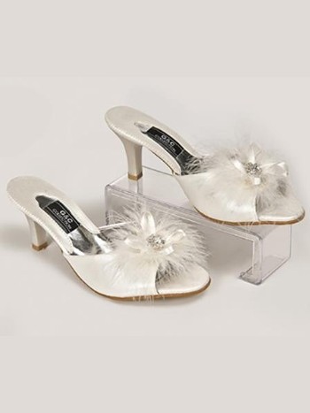 Taş Tüylü Çeyiz Terliği Ten G & C Collection 130