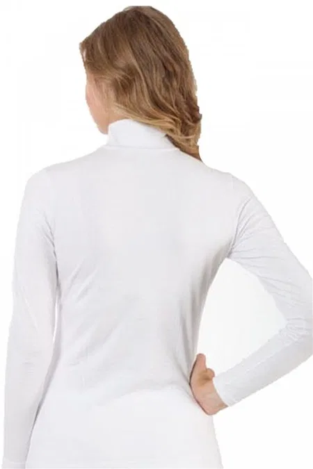 Uzun Kollu Boğazlı Body Akbeniz 247 - Beyaz