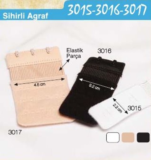 Anıl Sihirli Agraf 3015 - Beyaz/Siyah/Ten