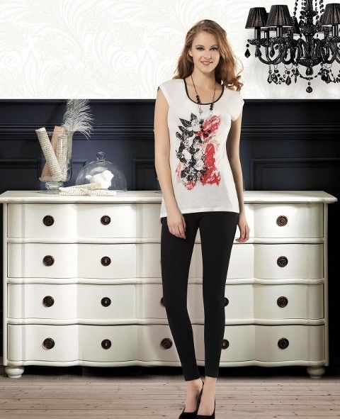 Anıt Yüksek Bel Esnek Dantelli Taytlı Takım Anıt 4472