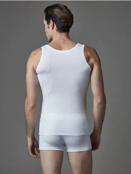 Pamuklu Beyaz Somon Atlet Boxer Takım Eros 104 - Beyaz