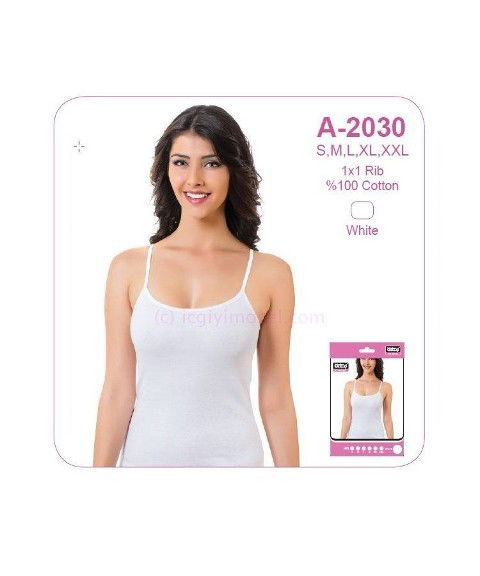 Pamuklu Nefes Alan İp Askılı Kadın Atlet Öztaş 2030 - 2