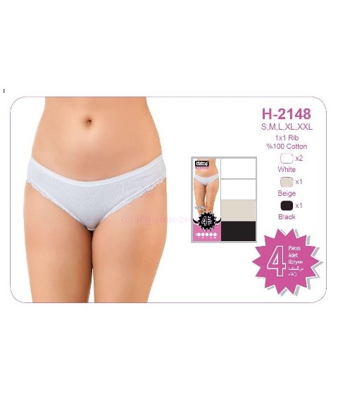 Bayan Dantelli Bikini Slip Külot Pamuklu Öztaş 2148 - 2