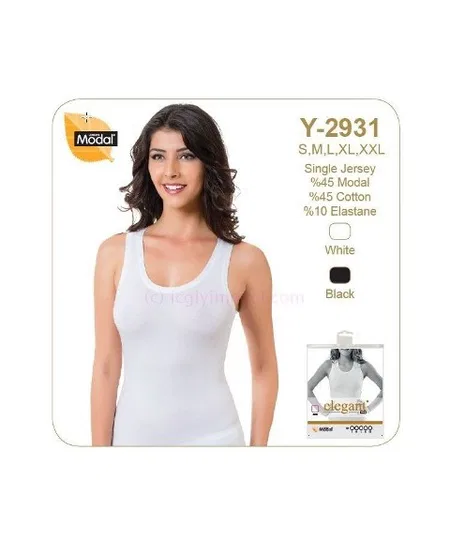 Geniş Askılı Modal Koton Atlet Öztaş 2931 - Beyaz
