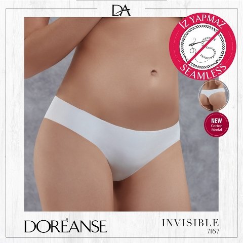 Pamuklu ve Modal Karışımlı Slip Külot Doreanse 7167 - Beyaz